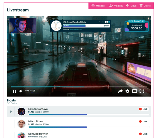 Livestream Component